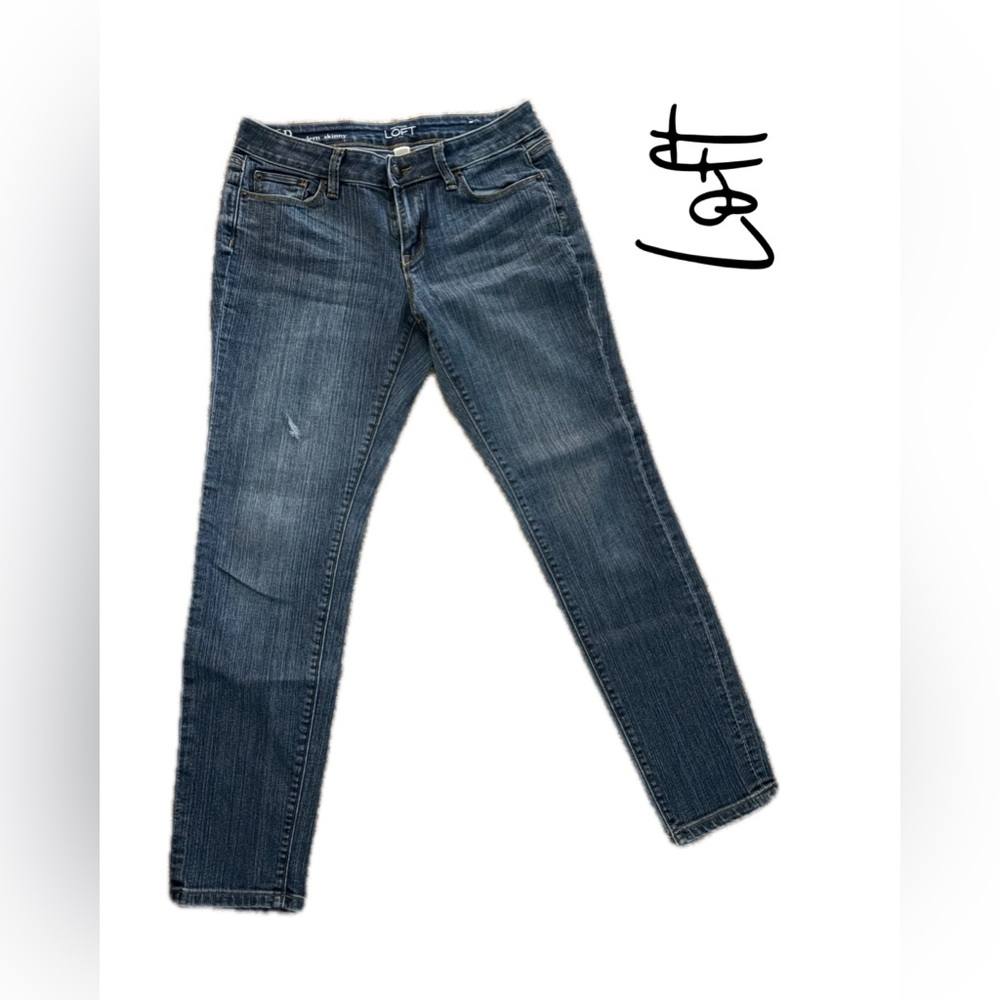 LOFT Women's Dark Blue Skinny Jeans